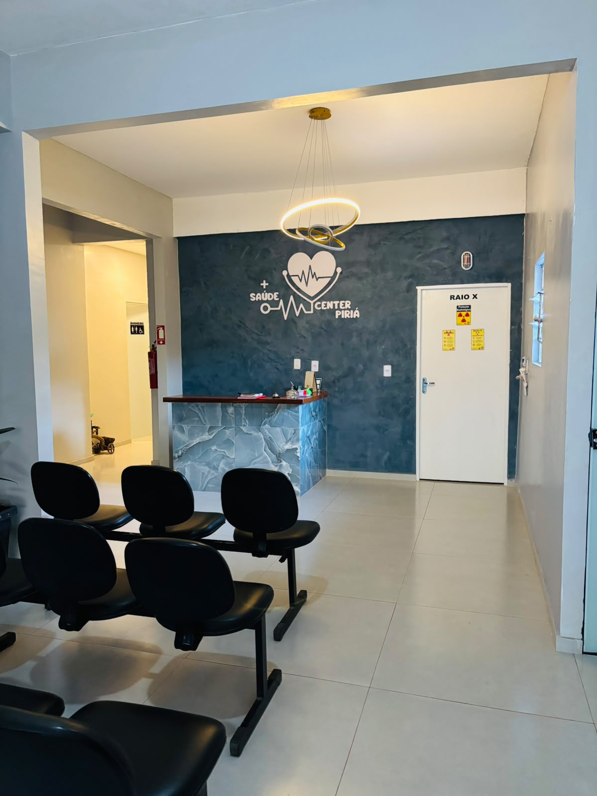 Recepção da clínica Saúde Center Piriá